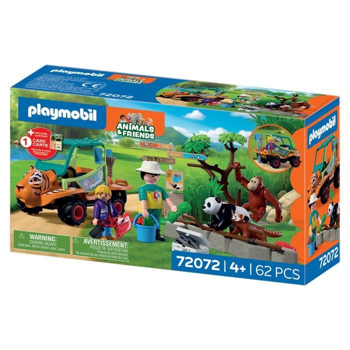Playmobil 72072 Zoológico: Tratador de animais e veículo
