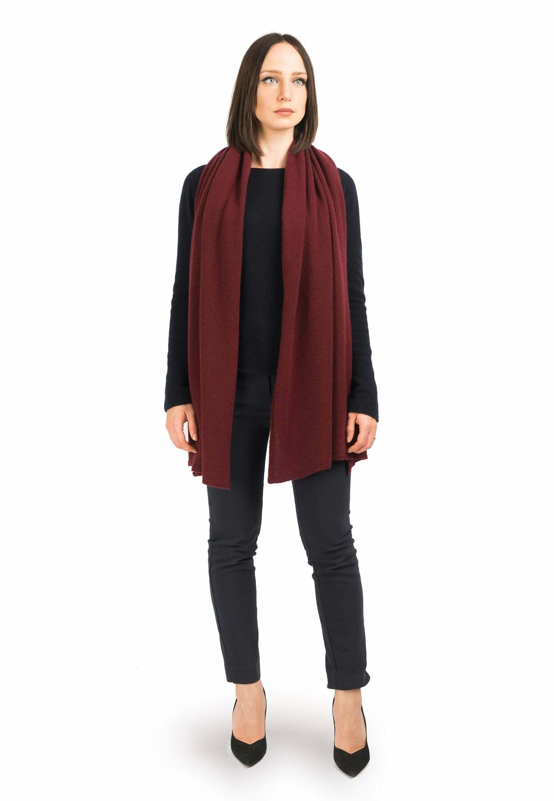 Sciarpa in cashmere Dalle Piane - bordeaux