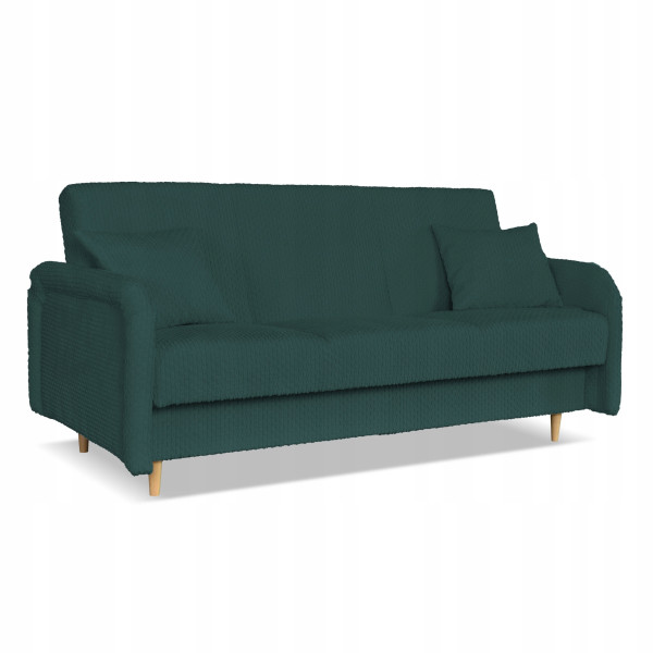 Kanapa sofa Merivo rozkładana wersalka f spania pojemnik Family zielona