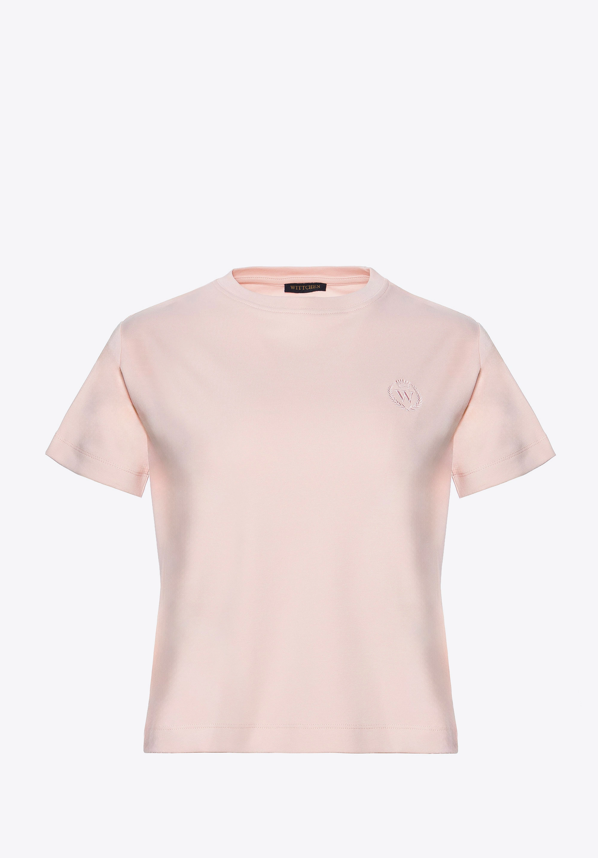 T-shirt damski z bawełny różowy