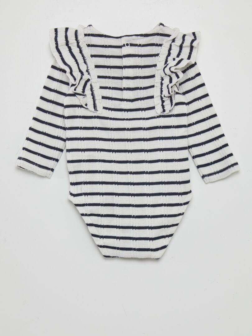 Body com bordado inglês - AZUL