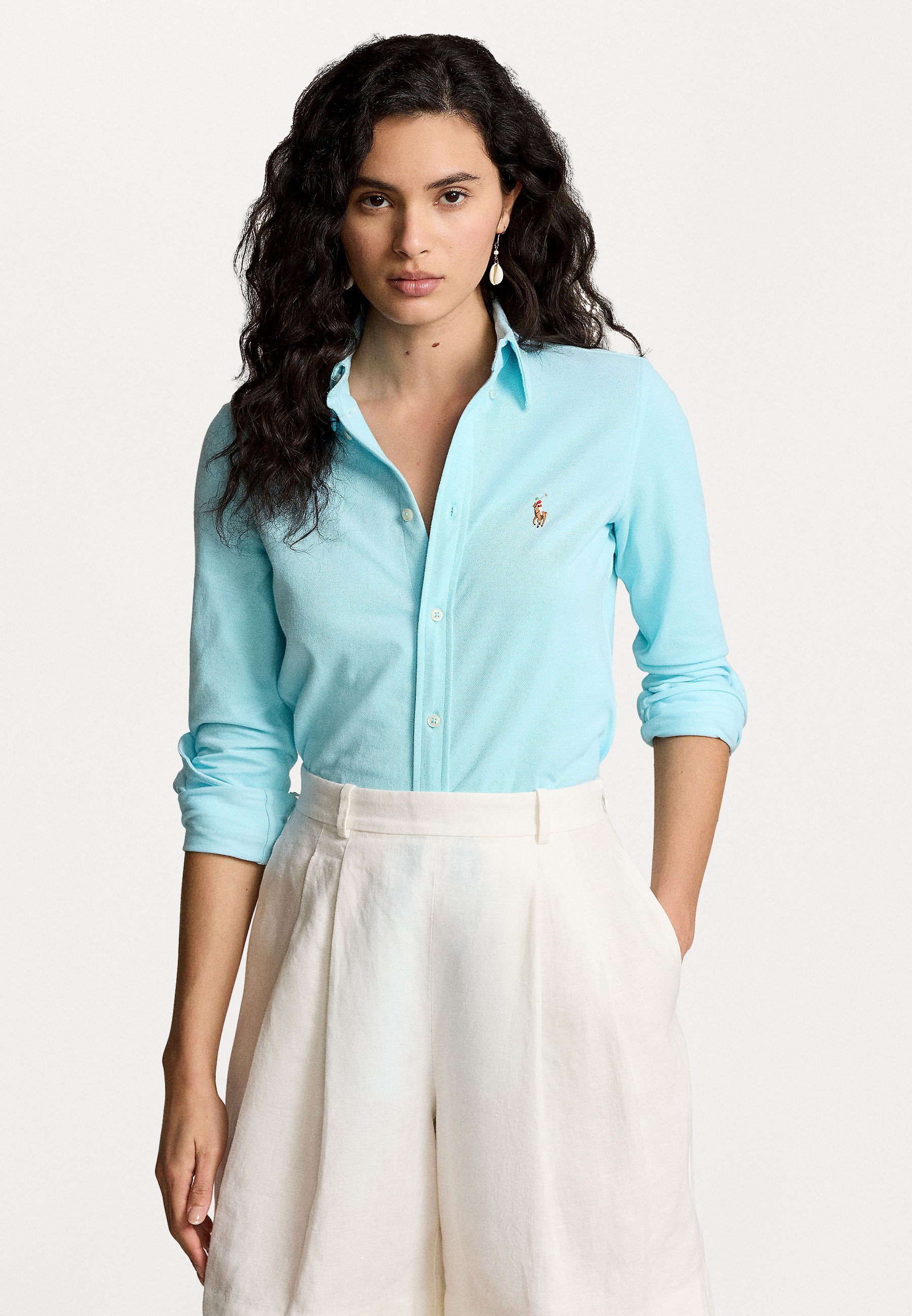 Camicia a maniche lunghe con bottoni sul davanti Polo Ralph Lauren - turchese nova
