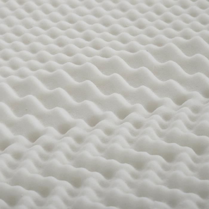 Cubrecolchón anatómico - OLYMPE LITERIE - Cloud - Espuma viscoelástica y zonas de confort - 160x200 cm