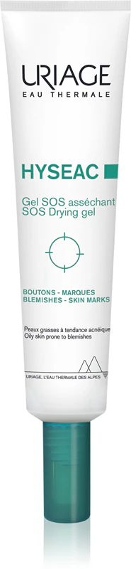 Uriage Hyseac SOS Gel Secativo, gel tópico para acne e imperfeições da pele.