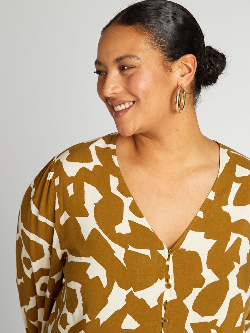 Blouse met patroon - GROEN