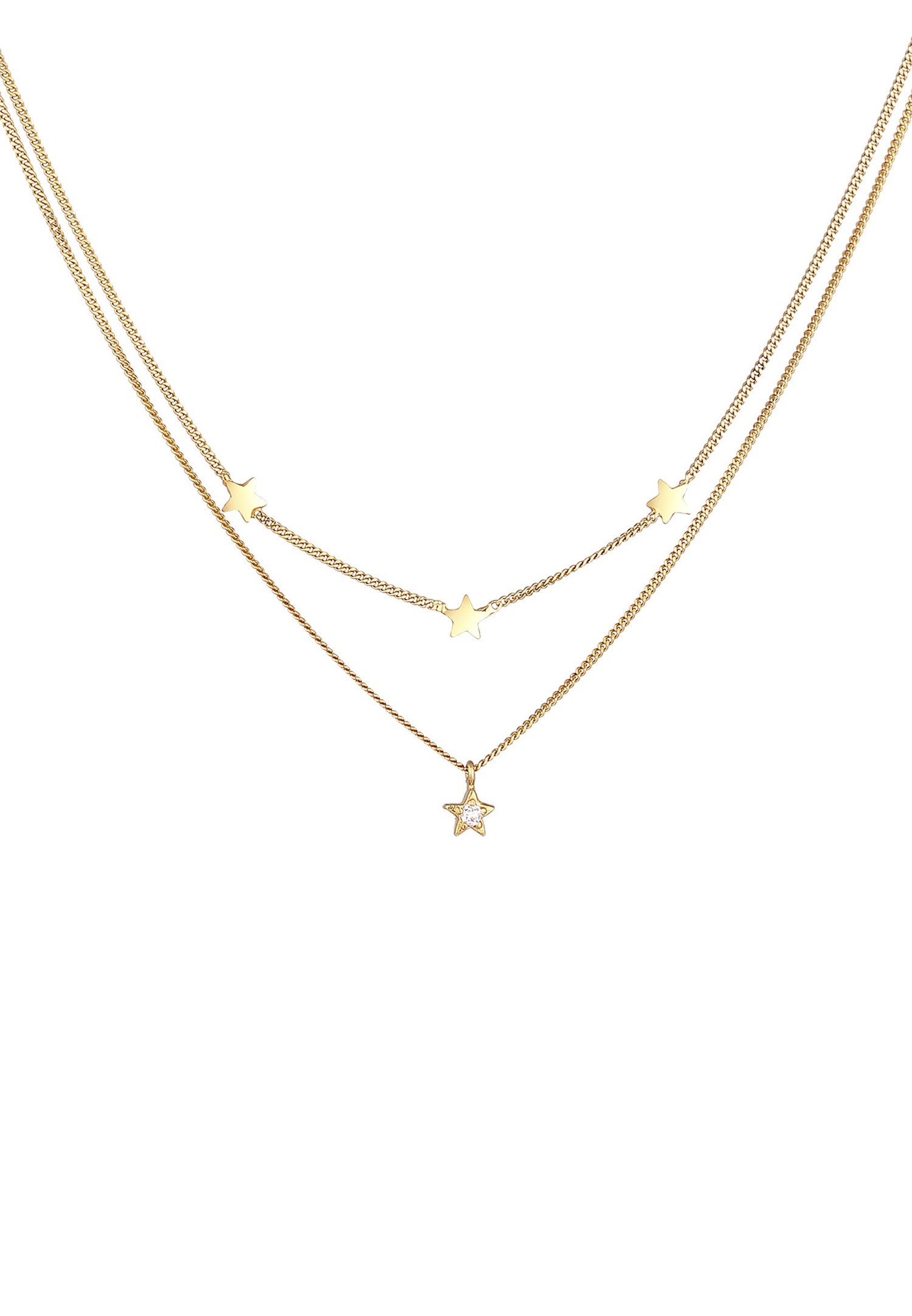 Elli Femmes couches pendentif étoile Astro avec cristal en argent sterling 925