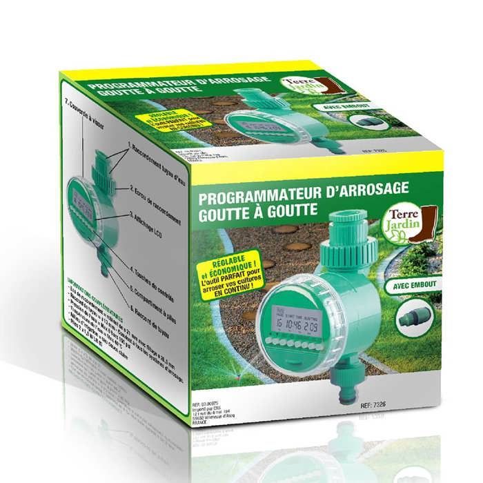 Battery-Operated Electronic Water Timer, 1 Output, Automatic Watering Programmer for Garden Irrigation System