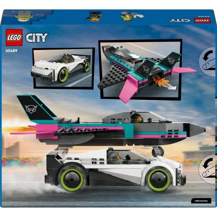 LEGO City 60489 Le Jet Contre la Voiture - Jouet de Construction dès 6 ans - Idée Cadeau