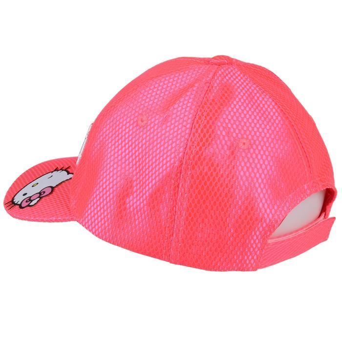 Casquette rose pour fille - Hello Kitty - Réglable - Matériau doux et respirant