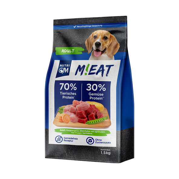 Hunde-Trockenfutter M!eat, Ενήλικες, 5 x 1,5 kg