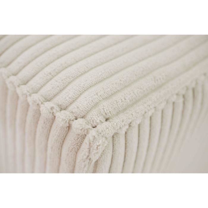 JOSH 4-zits vaste bank - Parelmoer corduroy - 241 x 86 x 88 cm