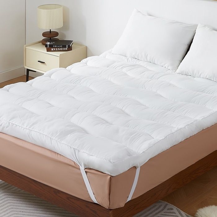 Cubrecolchón CASABEL Cloud de 180 x 200 cm, extra grueso, de microfibra transpirable – Ultrasuave, antiácaros – Para 2 personas