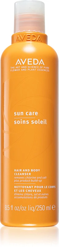 Aveda Sun Care čistilni gel za lase in telo 2 v 1 za lase, oslabljene zaradi klora, sonca in slane vode