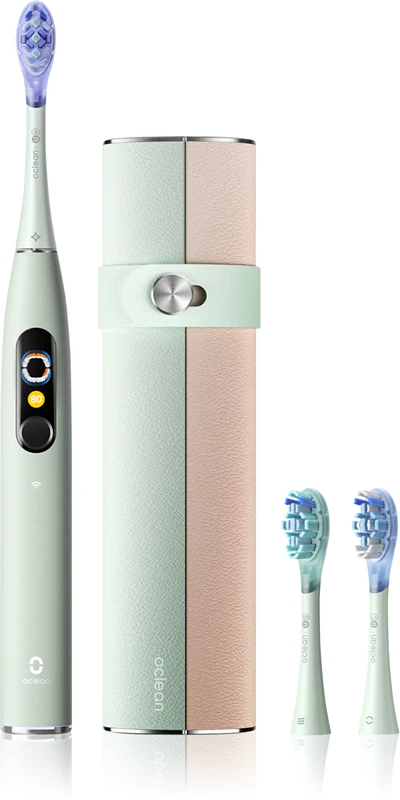 Oclean X Ultra 20 Set sonická zubná kefka + 2 náhradné hlavice s cestovným puzdrom zelená