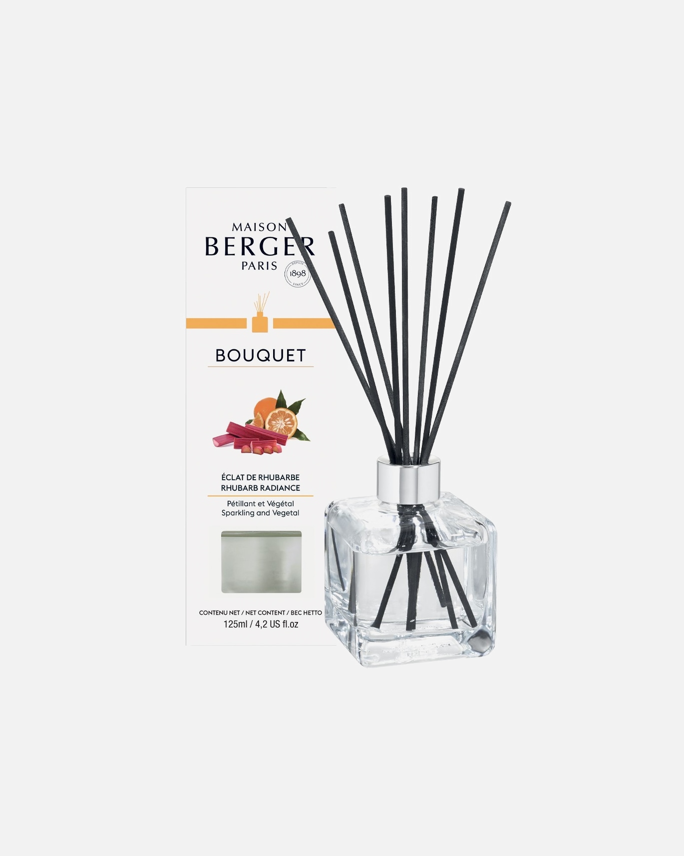 Maison Berger BOUQUET GLACON TRANSPARENT PRE-REMPLI  ECLAT DE RHUBARBE