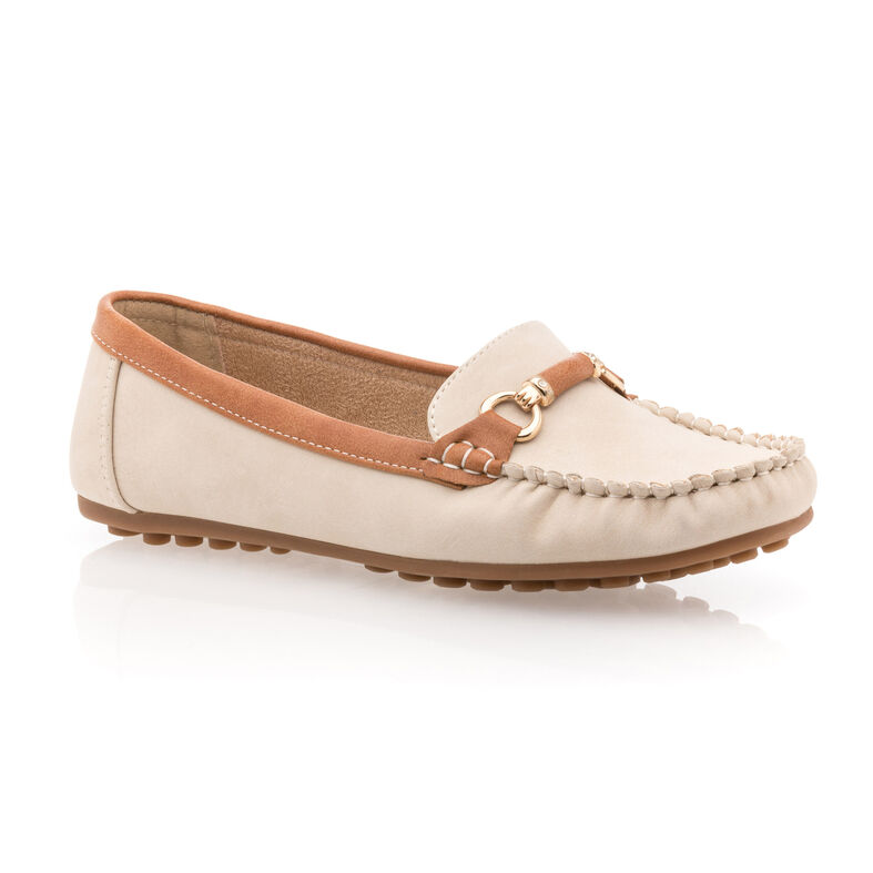 Beige Damen-Loafer/Bootsschuhe