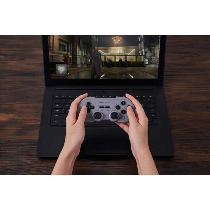 Manette Bluetooth - 8Bitdo - SN30 Pro - Edition Grise - Multi-plateforme - 18h Autonomie