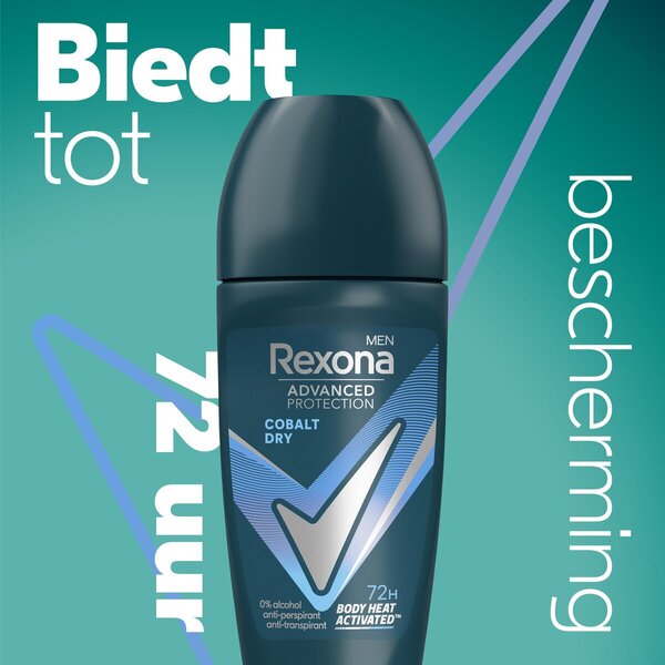 Deodorant antiperspirant cu rolă Rexona Men Advanced Protection Cobalt Dry 50 ml