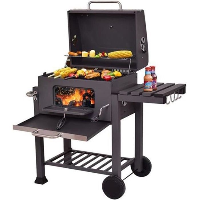 Barbecue d'extérieur XL OHMG - Charbon de bois - 10 personnes - Horizontale - Métal