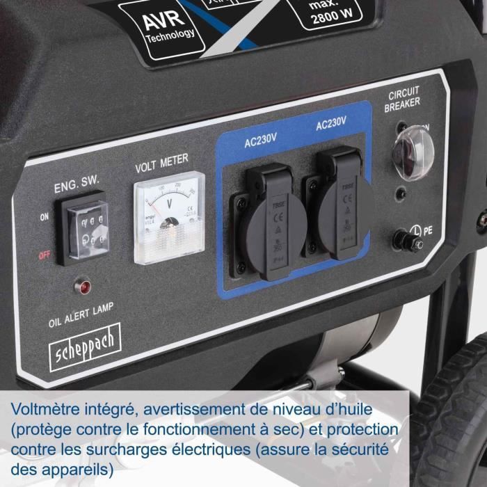 Scheppach SG3200X Generator - Petrol - AVR - 2500 W / 2800 W