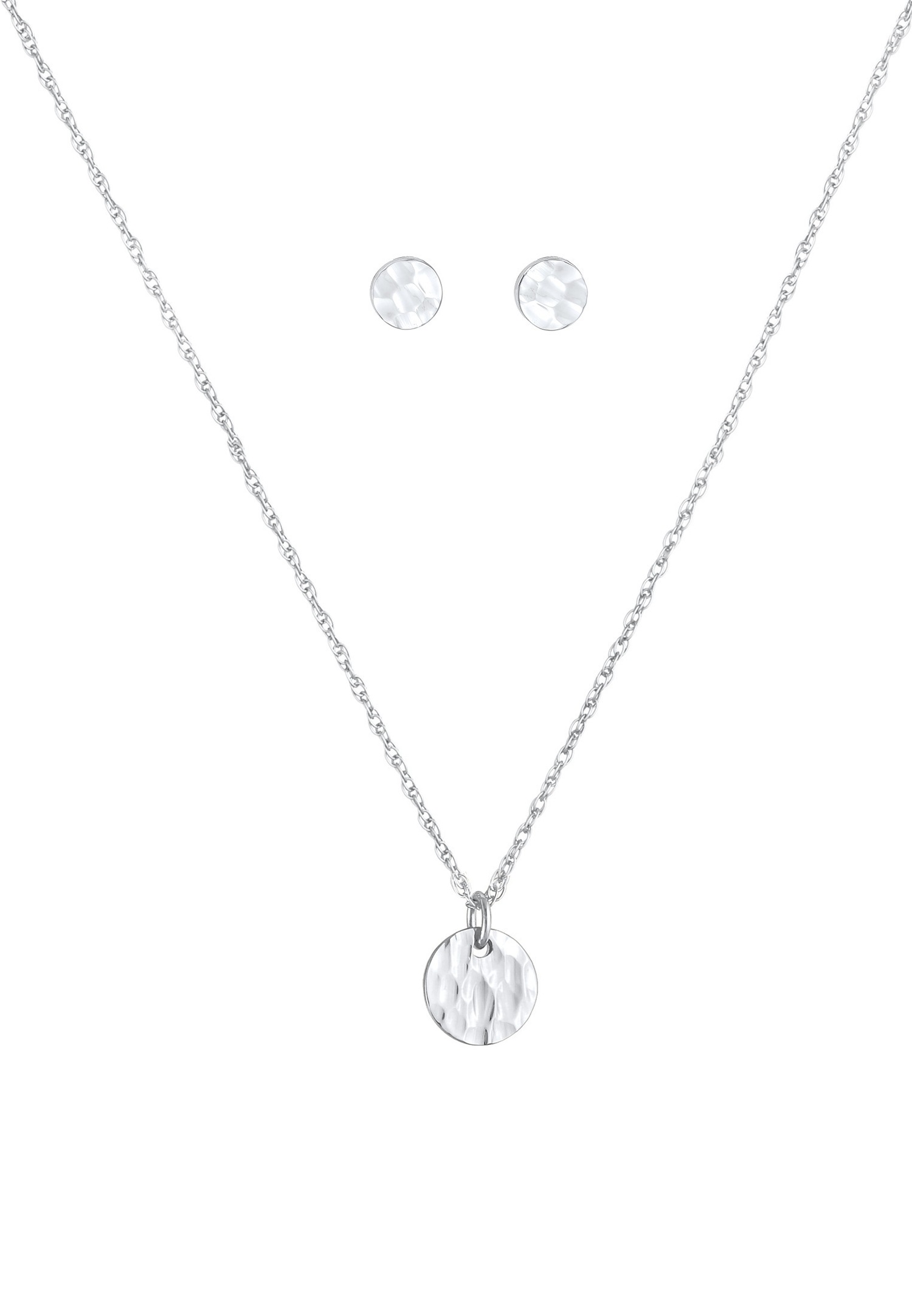 Elli Parure pour dames martelée en 925/1000 argent massif