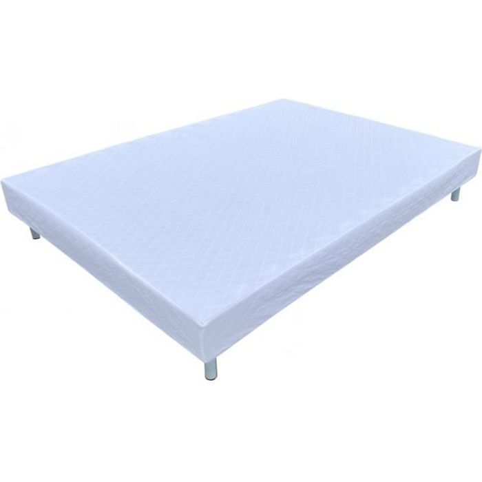 Gestoffeerde bedbodem - 140x190 cm - 16 latten - Wit