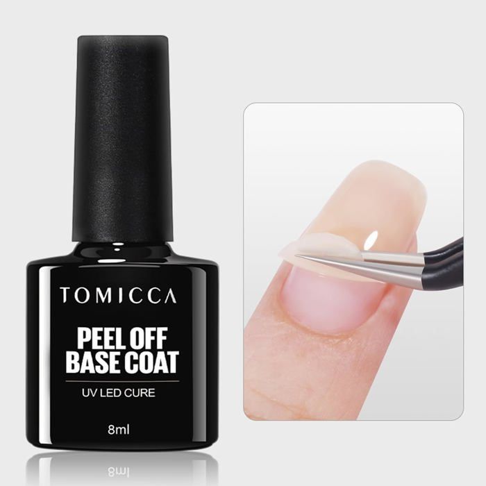 Peel Off Semi-Permanent Base Coat, UV/LED Gel Polish Base, Gift for DIY Home Nail Studio, 8ml [YG16]