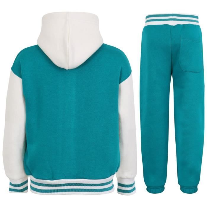 Chándal de béisbol de diseño para niñas, color turquesa - Parte superior e inferior, conjunto deportivo, edades de 7 a 13 años.