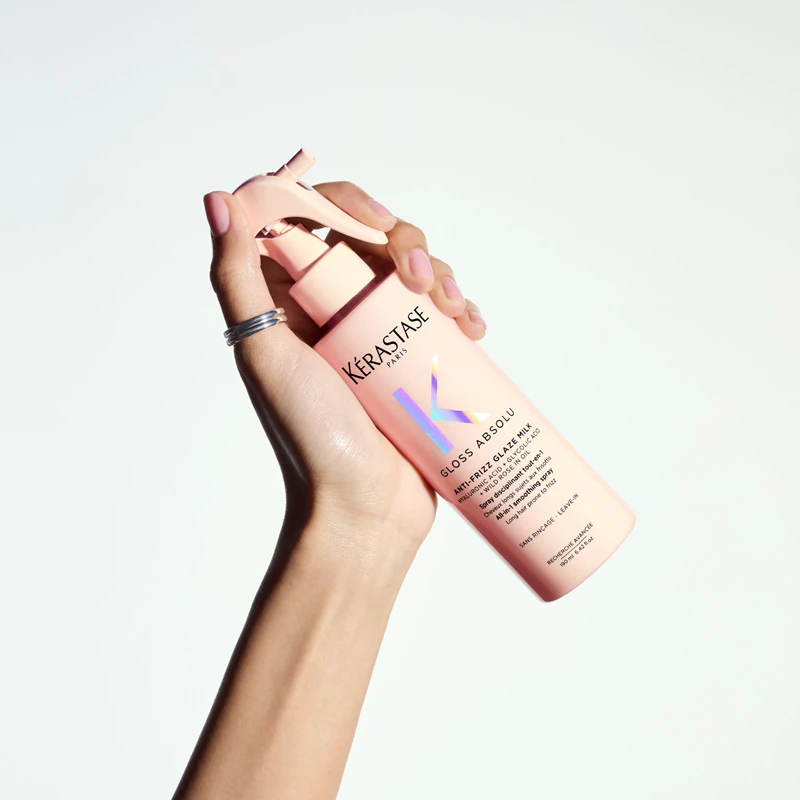 Kérastase Gloss Absolu Anti-Frizz Glaze Milk spray leave-in para brilho e maciez