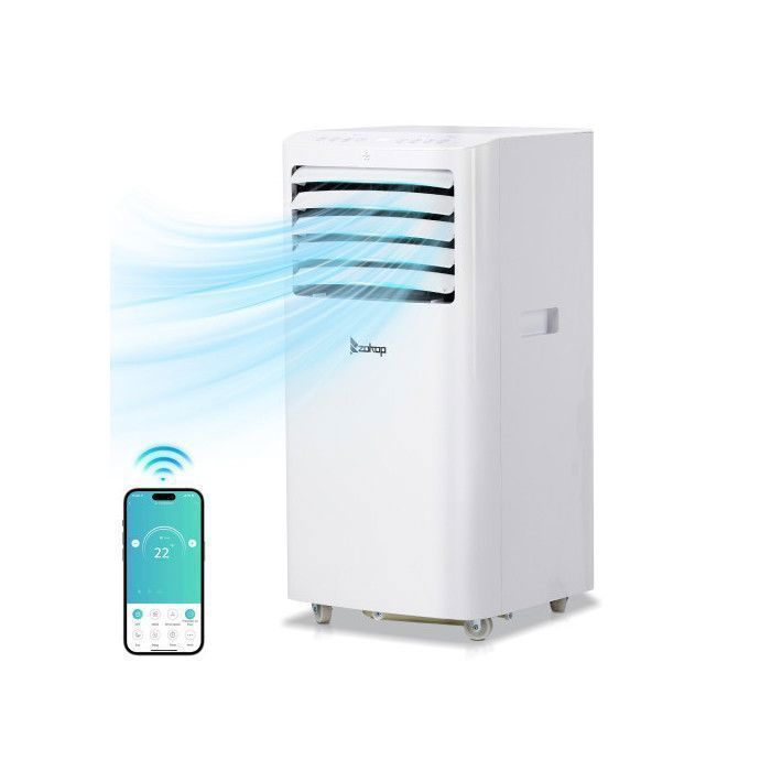 Condizionatore d'aria portatile da 12000 BTU - 3,5 kW - Timer da 12 ore e telecomando Wi-Fi