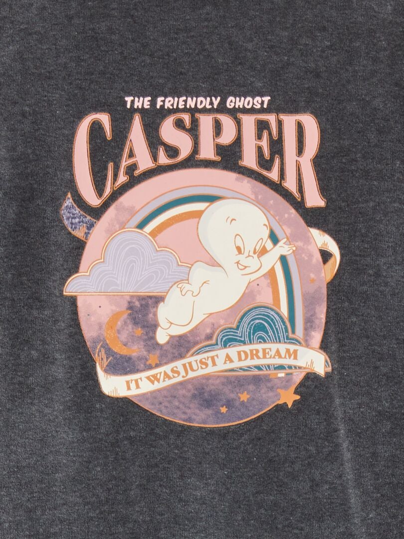 Komplet piżamowy Casper Velvet – 2 sztuki – Halloween – czarny