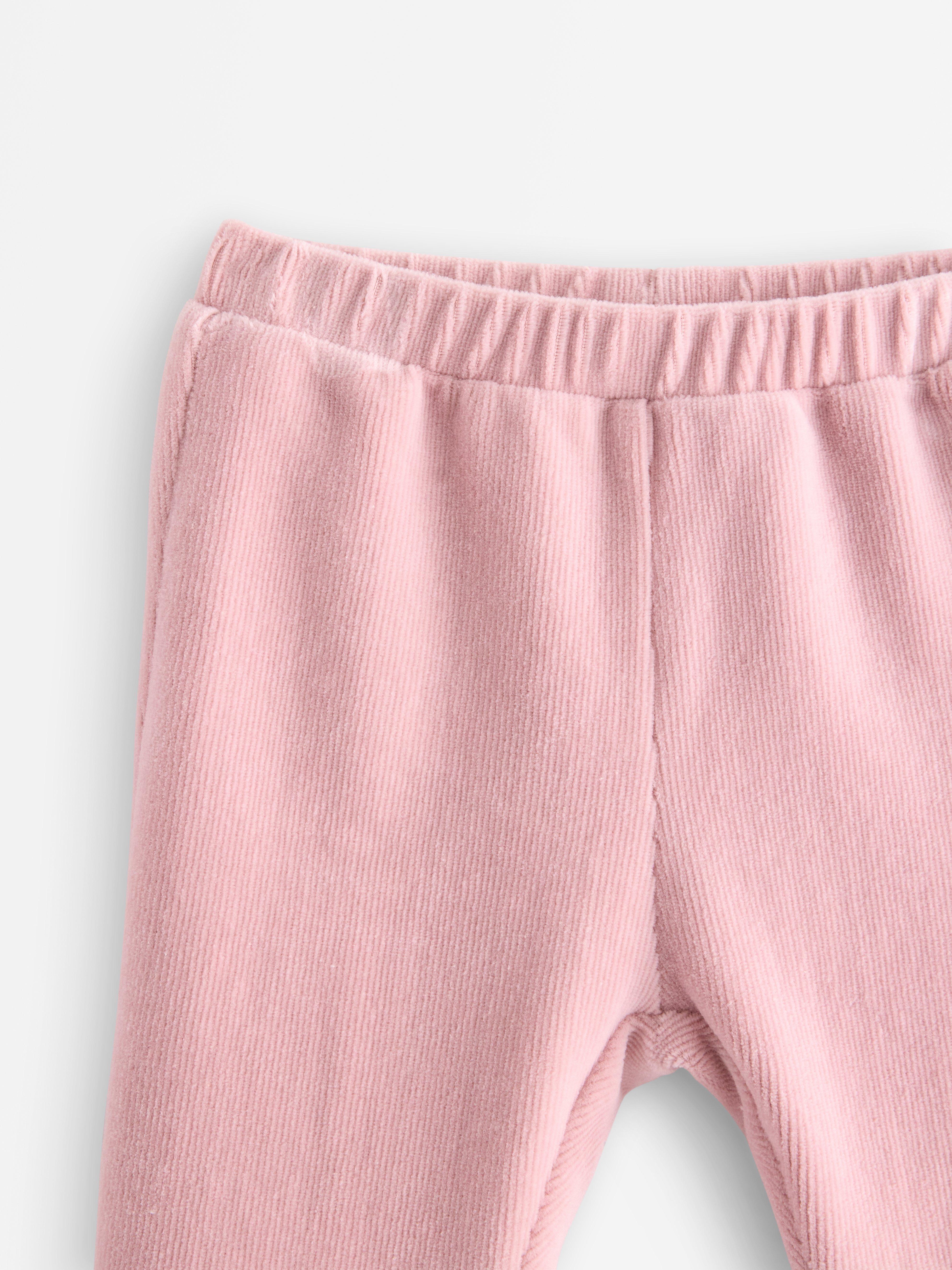 Pantaloni della tuta in velluto a coste color rosa antico