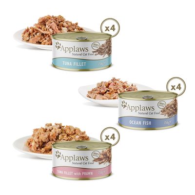 Applaws aikuisten kissanruokasekoitus 12 x 156 g