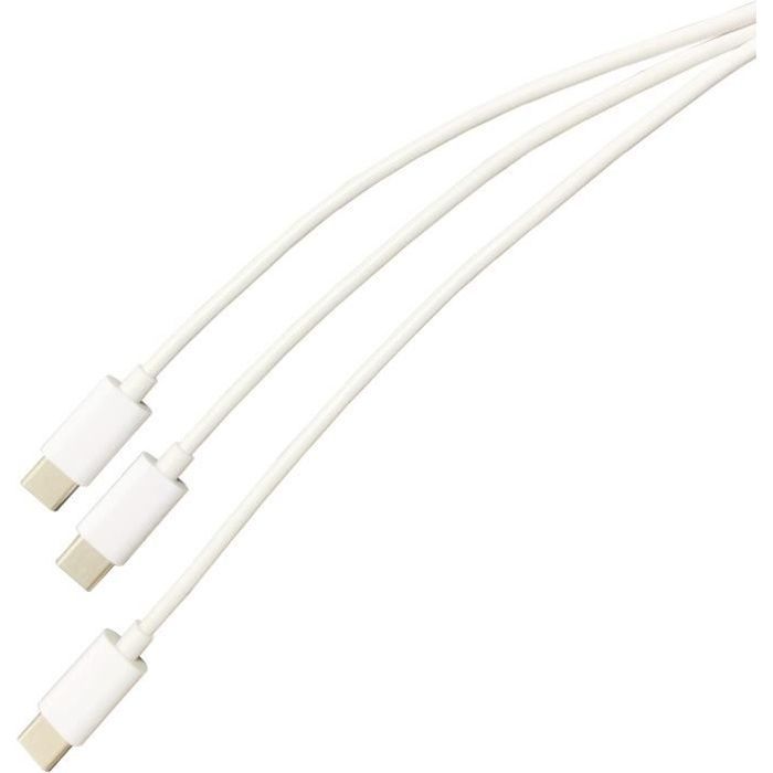 Dual Play charging cable for PS5 controllers - White - STEELPLAY