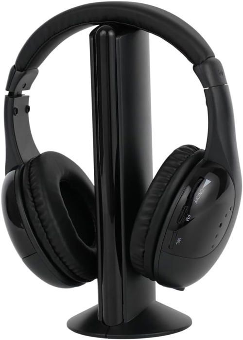 Fones de ouvido estéreo sem fio para TV - LASER GENETICS CARRON - Preto - Hi-Fi - Monitor - Rádio FM