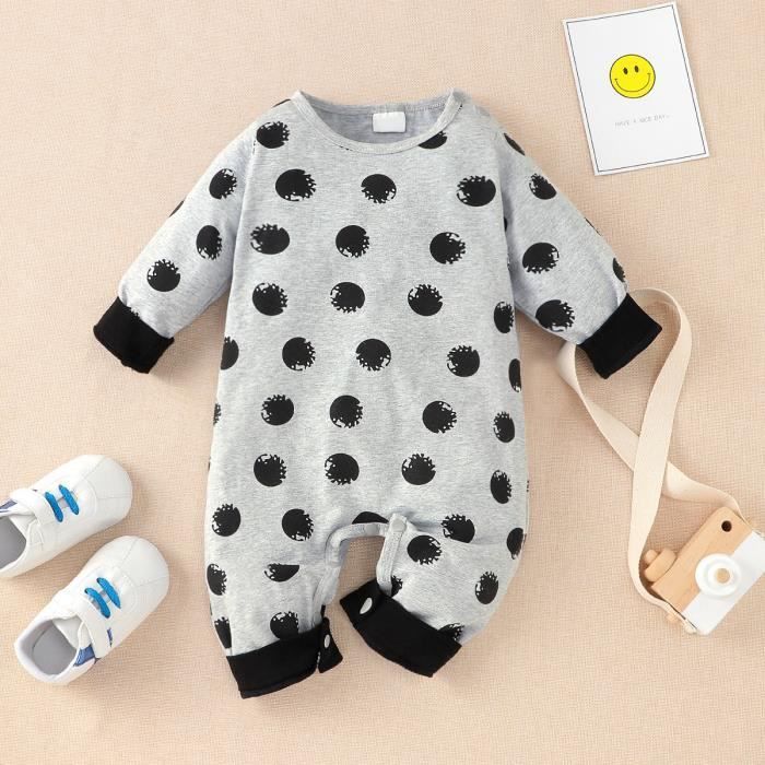 FUNMOON Baby Boy Bodysuit Official Collection - Grey