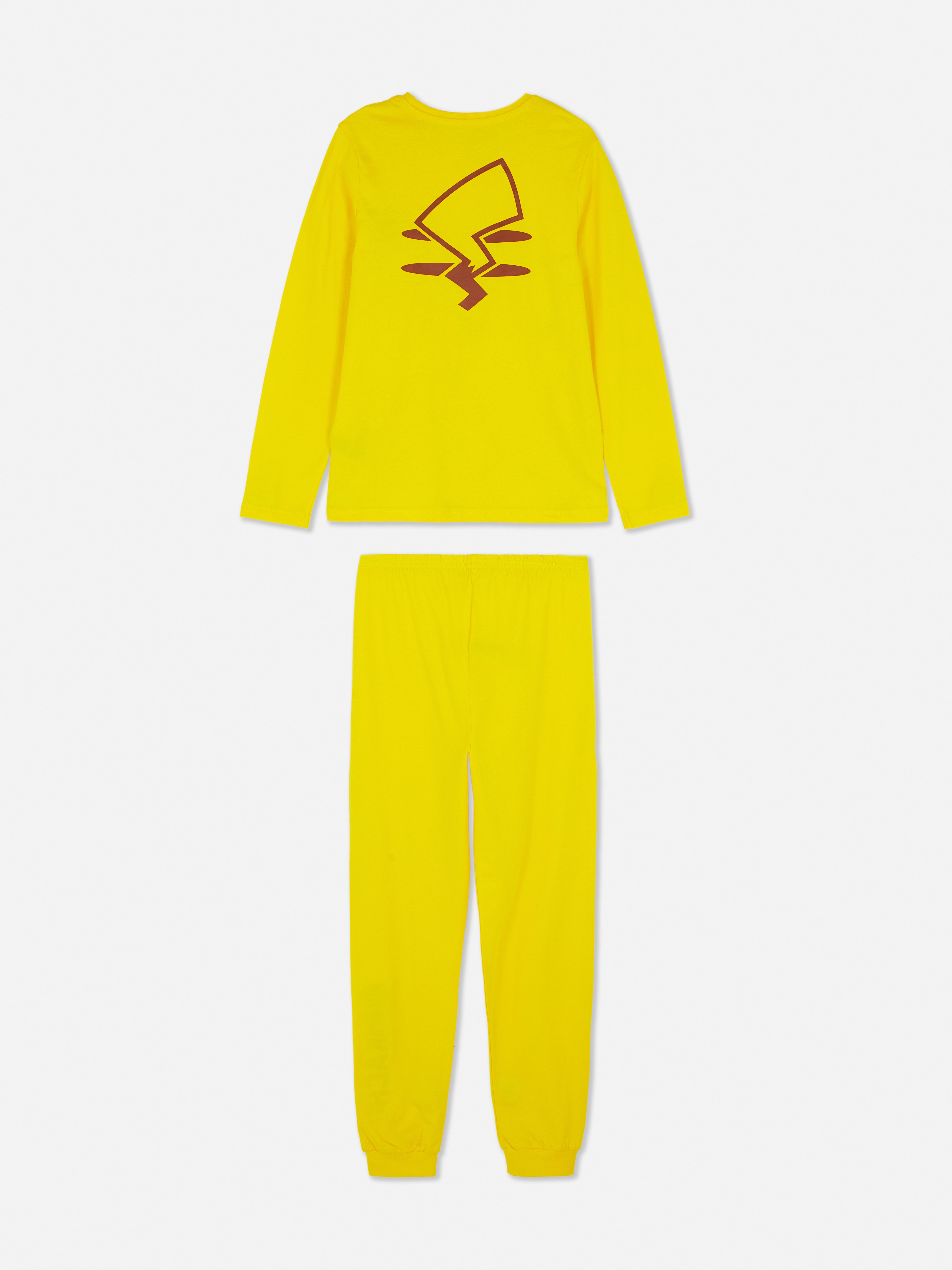 Pijama lungă Pokémon Pikachu Pijama cu tricou cu mânecă lungă și pantaloni cu Pikachu
