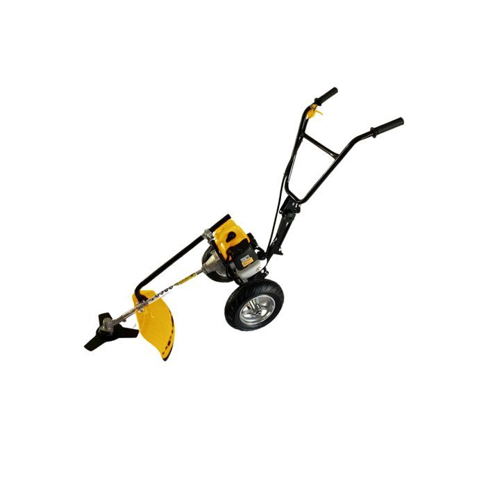 Débroussailleuse thermique à roues 52cm3 + bobine + disque