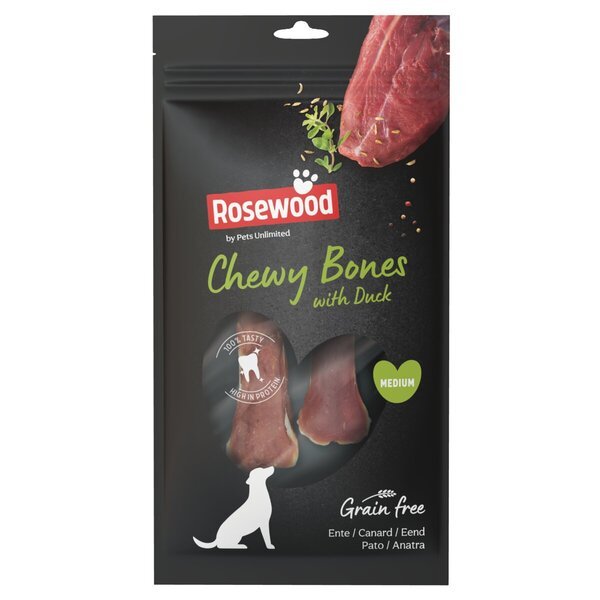 Žvakaće grickalice za pse Rosewood srednje veličine s pačjim uzorkom<br>2 x 40 g