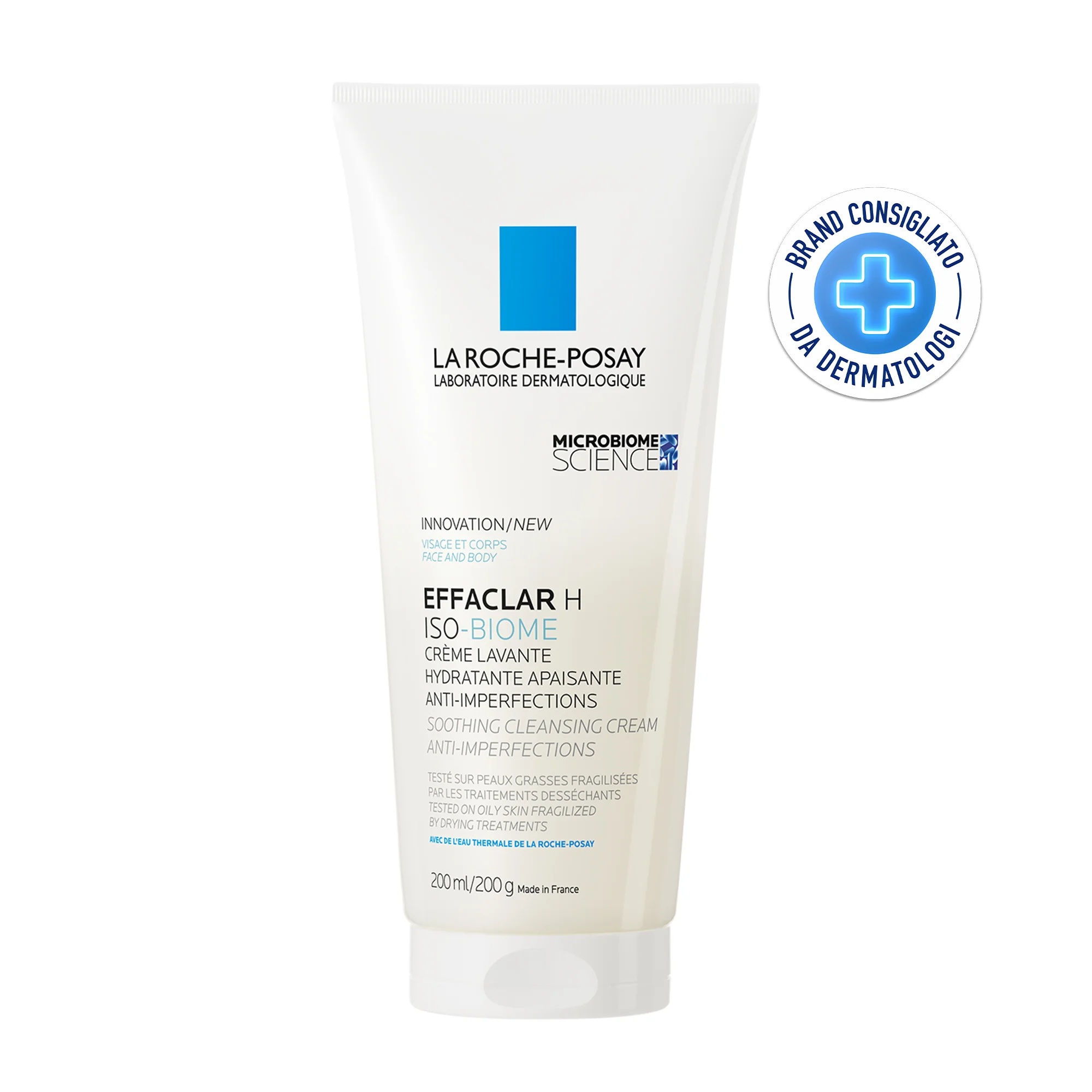 LA ROCHE POSAY La Roche Posay Effaclar H Iso Biome Creme de Limpeza 200 ml Limpador facial para pele oleosa e com tendência acneica