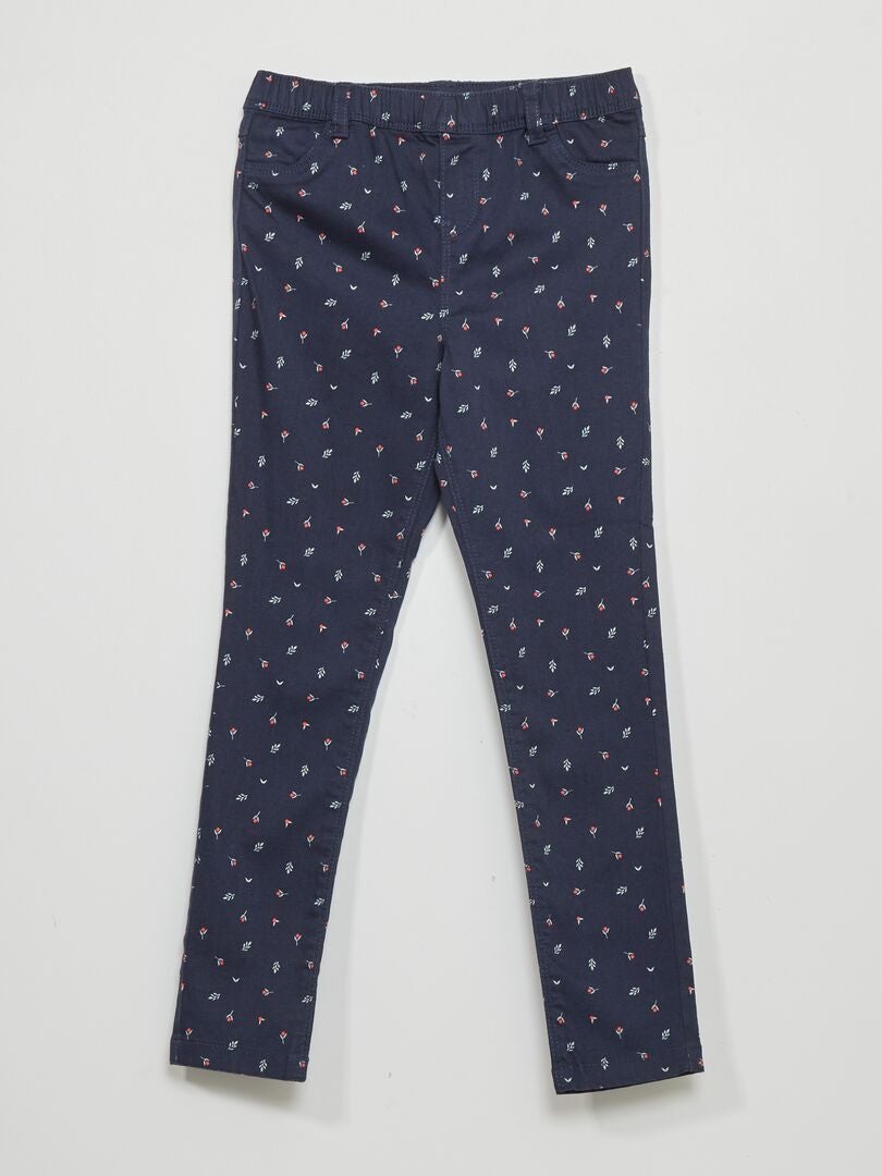Treggings met print - BLAUW