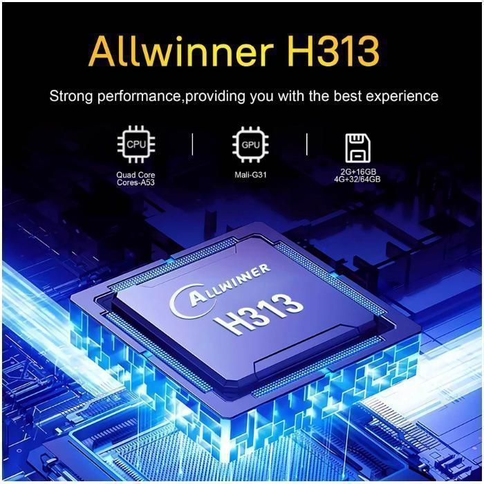 Boitier iptv Android TV Box Smart TV Box WiFi 2+16Go Quad-Core  TV Box Android 14.0 4K/3D HD Multimédia - Q2Ultra