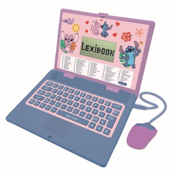 EXCLUSIVE bilingual educational computer for Stitch and Angel – 124 activities (French-English)