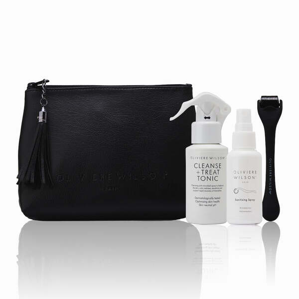 Set de cuidado de la piel OLIVIEREWILSON con rodillo dérmico de 0,3 mm