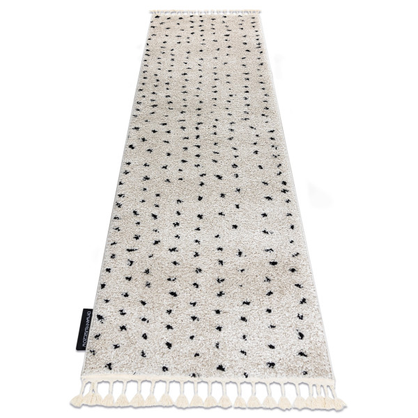Dywan, Chodnik BERBER SYLA B752 kropki krem - 60x200 cm
