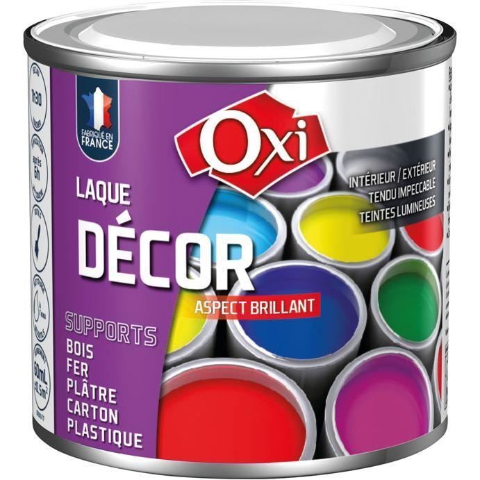 Laque décor - OXI - 60 mL - gentiane - multi-supports - résistante aux chocs et rayures