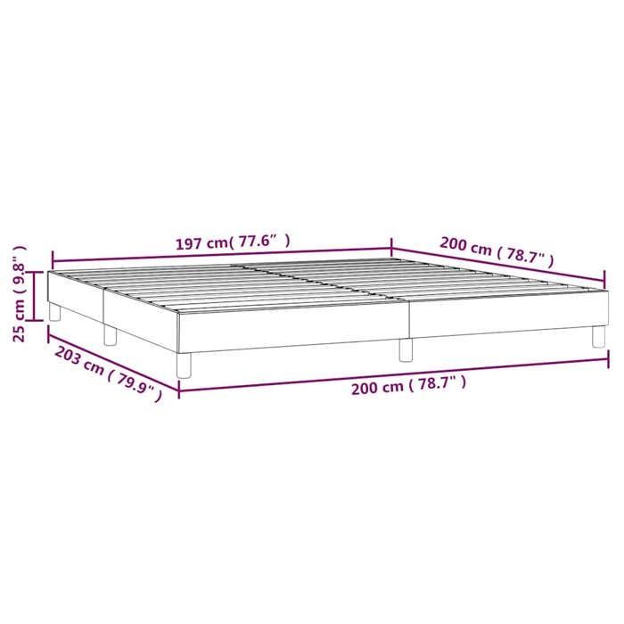 Cama de madera verde de 200 x 200 cm - Carga máxima 150 kg - Estructura de cama de muelles verde oscuro de 200 x 200 cm con tapizado de terciopelo 005_389688
