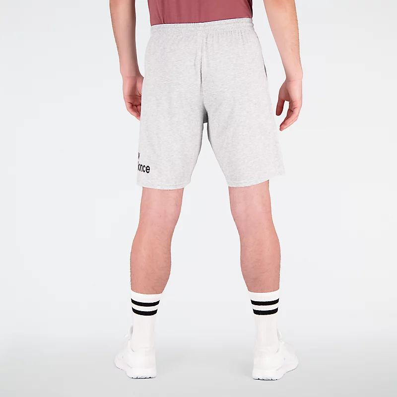 Herenshorts van gemêleerd gebreide stof - sportief grijs