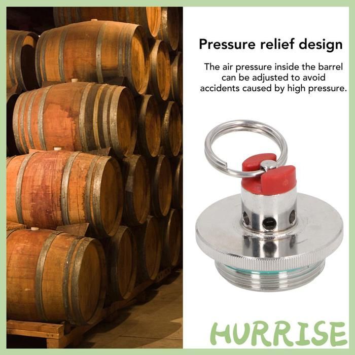 Tapón para barril Garosa Mini, tapa de alivio de presión para barril de cerveza, válvula de acero inoxidable para barril de cerveza para uso culinario.