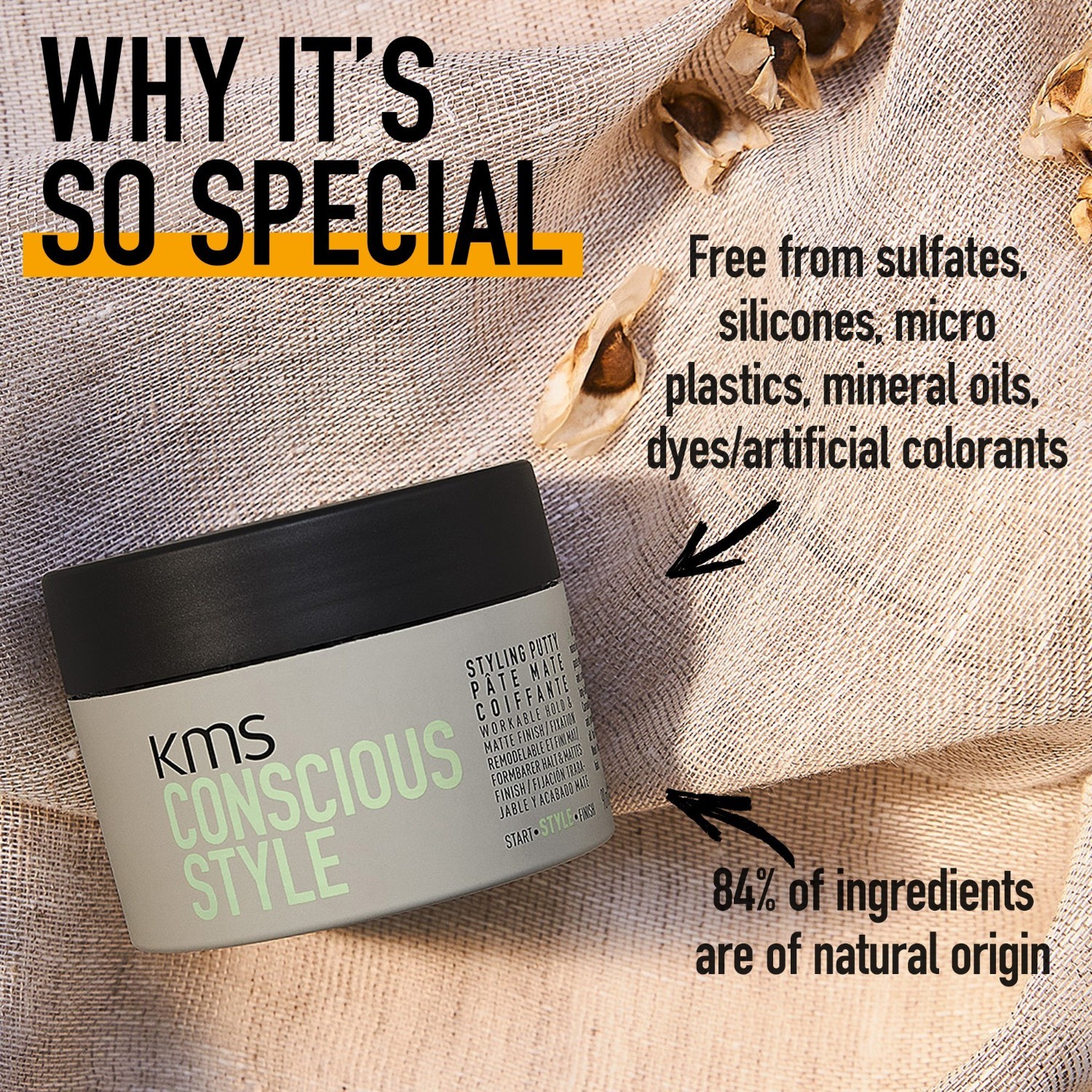 KMS Haarstyling-Knete - 75 ml